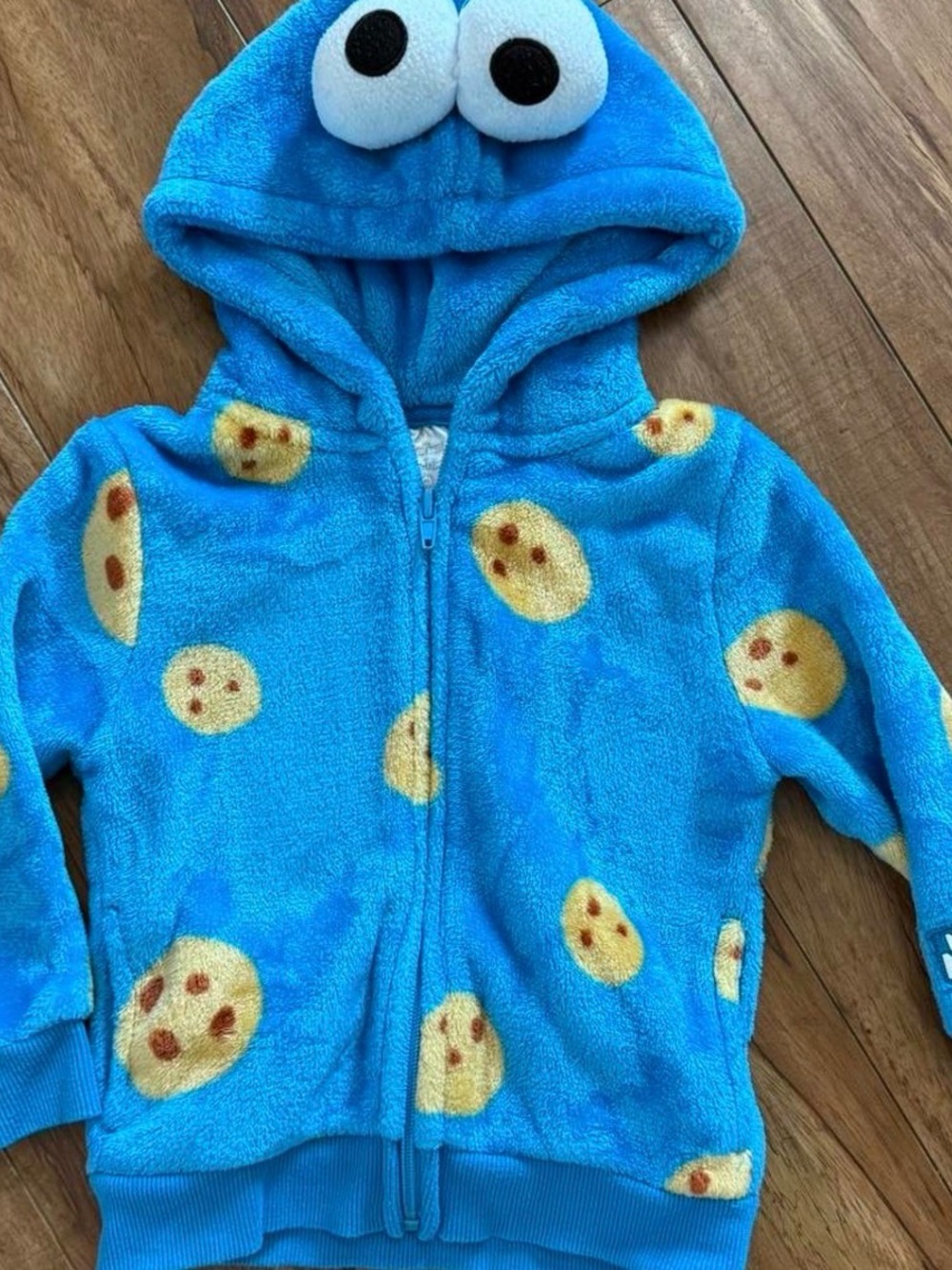 Sesame Street Blue Cookie Monster Zip Up hoodie